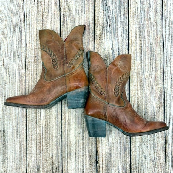 BED STU Amanda II Women's Size 7.5 Pecan Rustic Oxidized Western‎ Ankle Booties - Picture 8 of 10